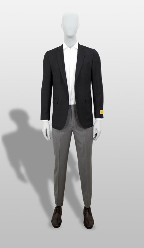 Paletó Sem Forro Xadrez Slim Brooksgold Preto